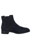 Tod's Ankle Boot In Dark Blue