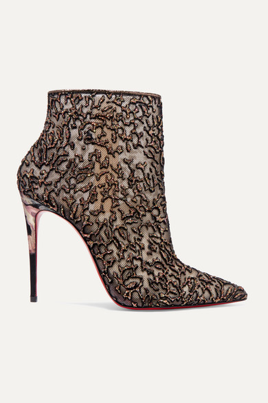 louboutin gold boots