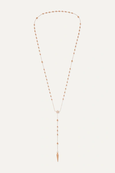 Diane Kordas Spear Rosary 18-karat Gold Diamond Necklace