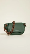 Simon Miller 'bend' Chunky Chain Leather Shoulder Bag In Black Forest