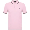 Fred Perry Twin Tipped Extra Slim Fit Pique Polo In Pink