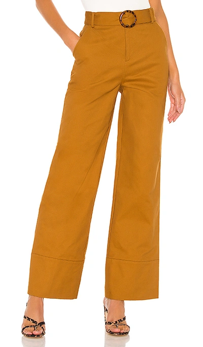 Lovers & Friends Curtis Pant In Camel Brown