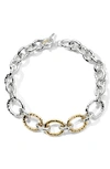 Ippolita Women's Classico Short Chimera Two-tone Hammered Bastille Chunky Link Necklace In Silver