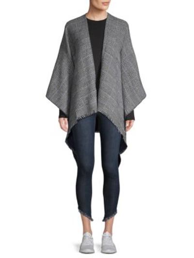 Calvin Klein Houndstooth Check Shawl In Midnight