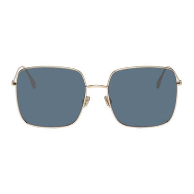 Dior Stellaire 1 59mm Square Sunglasses - Gold Blue In Gold/blue Solid