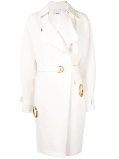 Acler Arbour Trench Coat In White