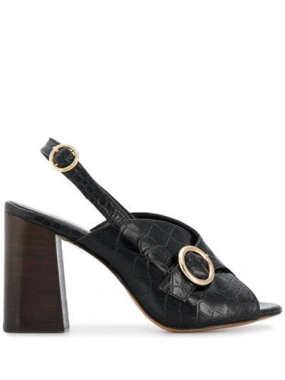 Tila March Slingback Open-toe Sandals In Black