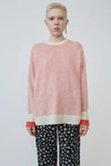 Acne Studios Two-tone Crewneck Sweater White/red