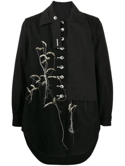 Yohji Yamamoto Destroyed Stitch Shirt In Black