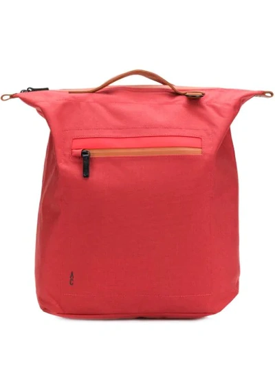 Ally Capellino Structured Square Backpack In Red