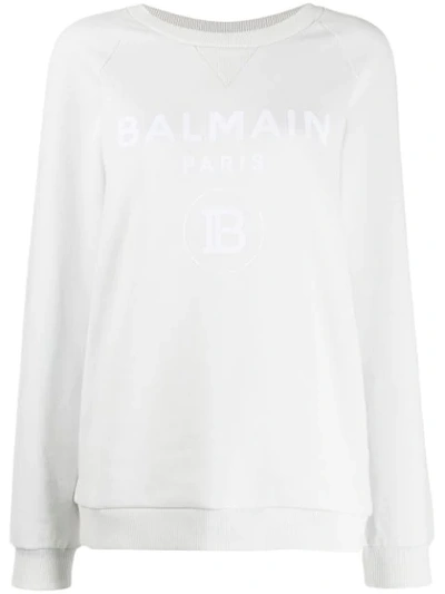 Balmain Logo Sweatshirt In White