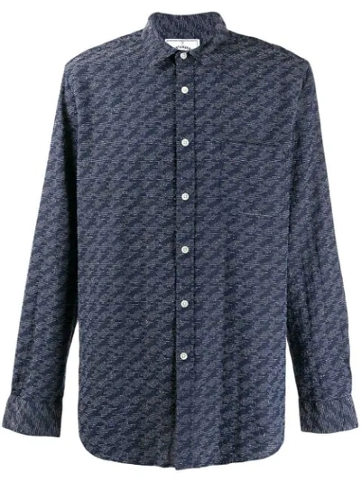 Portuguese Flannel Long Sleeved Flannel Shirt In Blue