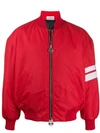 Gcds Fitted Bomber Jacket In Red