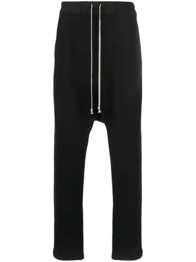 Rick Owens Drkshdw Drop-crotch Track Pants In Black