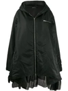 Barbara Bologna Oversized Padded Coat In Nero