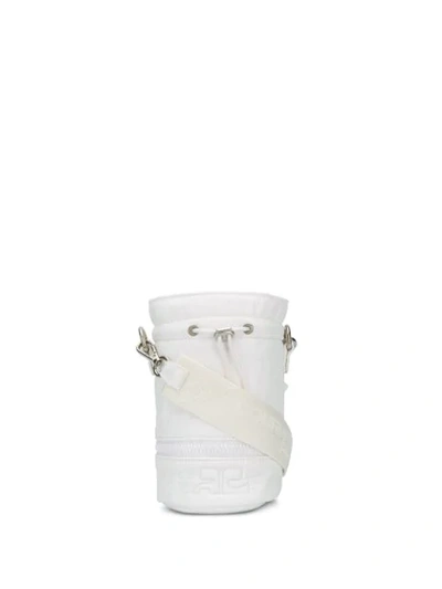 Courrèges Drawstring Bucket Bag In 000 White