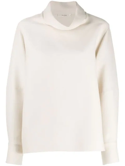 The Row Cowl Neck Sweatshirt In Neutrals