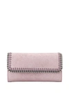 Stella Mccartney Falabella Continental Wallet In Pink