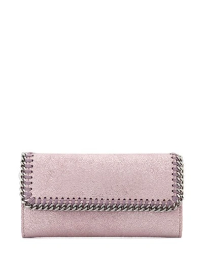 Stella Mccartney Falabella Continental Wallet In Pink