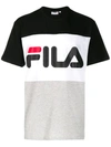 Fila Logo Print T-shirt In Grigio