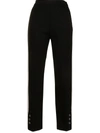 Twinset High-waisted Slim-fit Trousers In Black