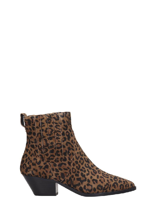 Ash Future Low Heels Ankle Boots In Animalier Fabric | ModeSens
