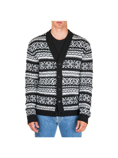 Versace Teddy Bear Cardigan In Bianco