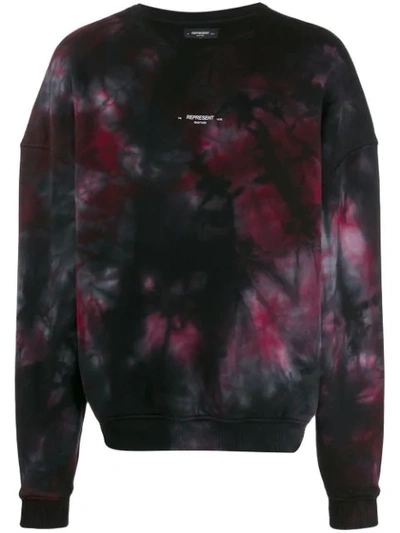 Represent Marble Dye Jumper In Red Marble