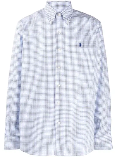 Ralph Lauren Long Sleeved Cotton Shirt In Blue