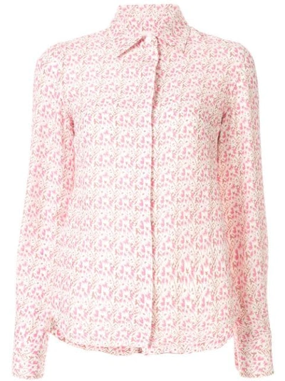 Victoria Beckham Floral Tailored Shirt In Pink