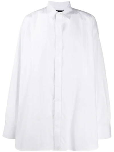 Ann Demeulemeester Oversize Buttoned Shirt In White