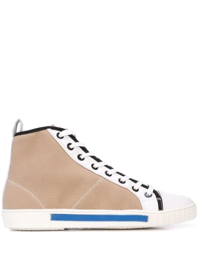 Carven Hi-top Lace Up Sneakers In Neutrals