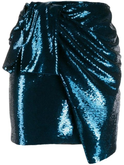 Amen Sequin-embellished Mini Skirt In Blue