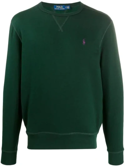 Polo Ralph Lauren Cotton Logo Sweater In Green