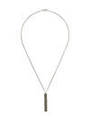 Maison Margiela Number-engraved Pendant Necklace In Silver