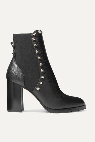 Valentino Garavani Beatle 80/90 Ankle Boots In Black Leather