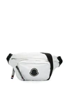 Moncler Logo Patch Belt Bag In White