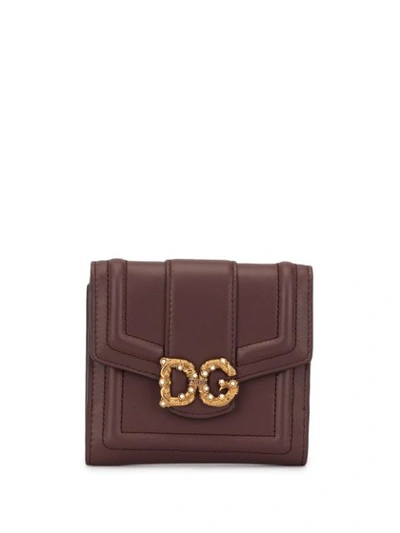 Dolce & Gabbana French Flap Wallet In Brown