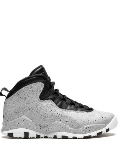 Jordan Teen Air  10 Retro Sneakers In Grey ,black