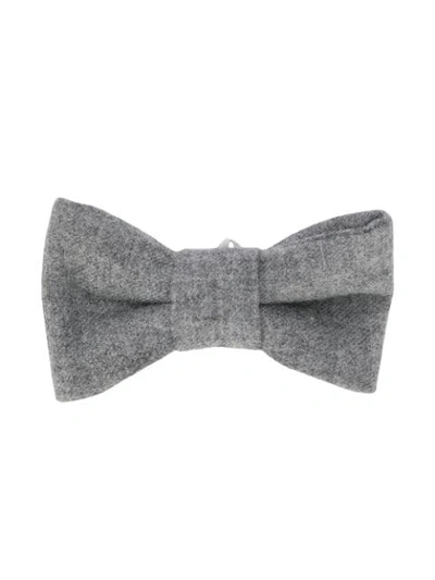 Il Gufo Twill Bow Tie In Grey