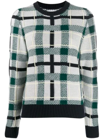 Barrie Round Neck Knitted Jumper In Green