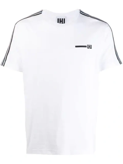 Les Hommes Urban Logo Print T-shirt In White