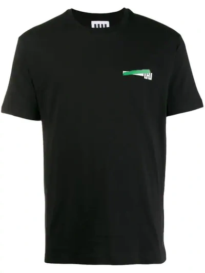 Les Hommes Urban Logo Print T-shirt In Black