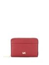 Michael Michael Kors Leather Logo Purse In Red