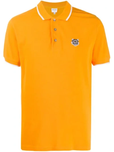 Kenzo Mini Tiger Polo Shirt In Yellow