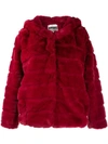 Apparis Goldie Short Faux-fur Jacket In Pink