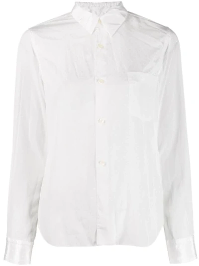 Comme Des Garçons Comme Des Garçons Diamond Stitch Detail Shirt In White