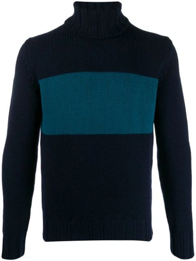 Lardini Roll-neck Sweater In Blue