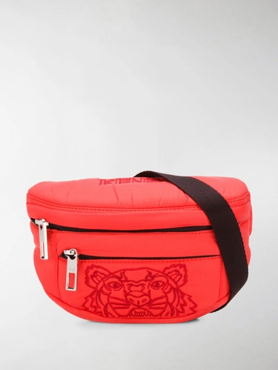 Kenzo Tiger Embroidery Belt Bag In Red