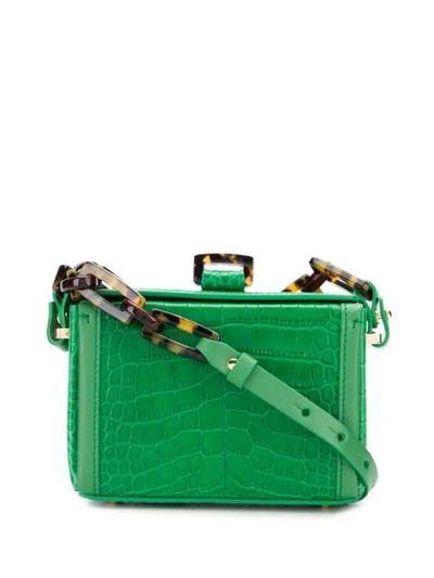 Nico Giani Cerea Crocodile-effect Bag In Green